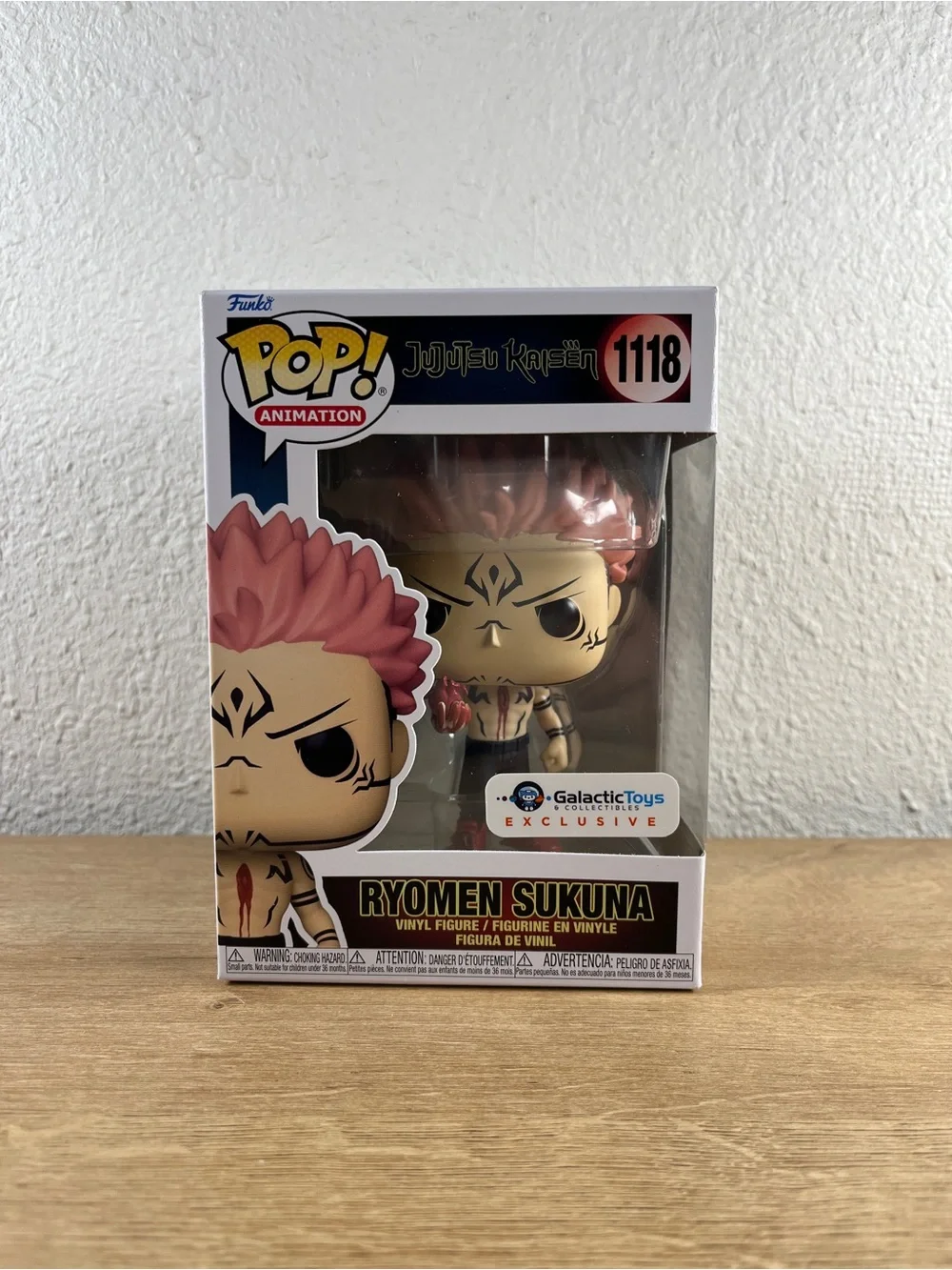 Ryomen Sukuna Funko Pop #1118 Galactic Jujutsu Kaisen Common Vaulted NEAR MINT